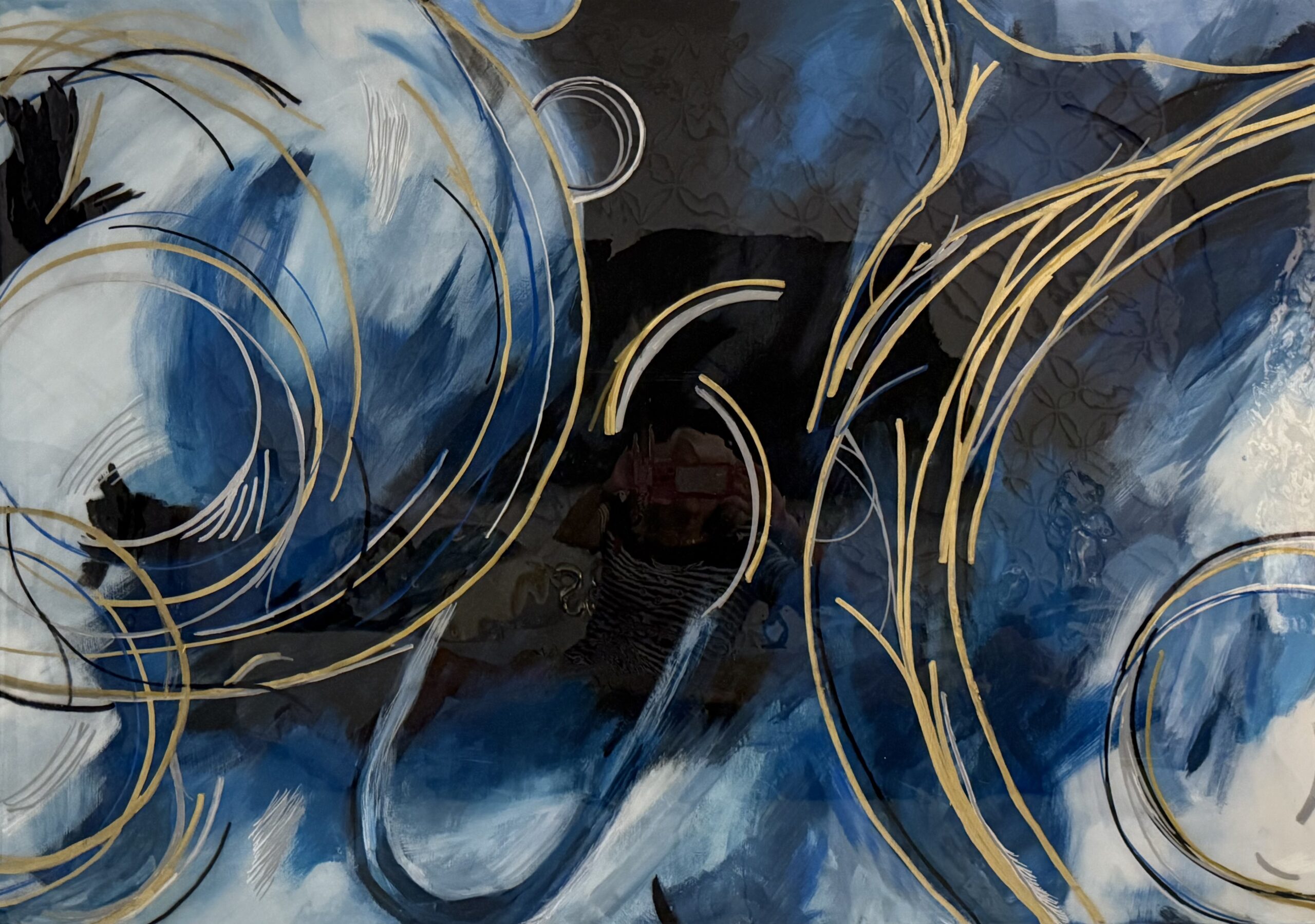 Celestial Current Print Mounted on Wood - Image 4