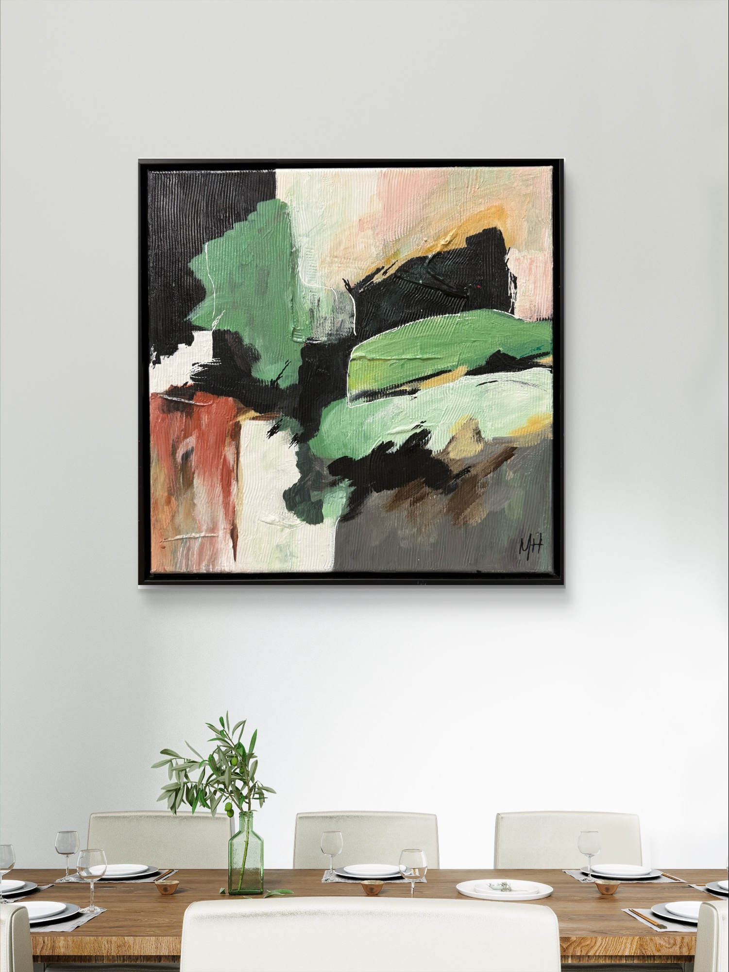 Quiet Moss Print Mounted on Wood - Image 2