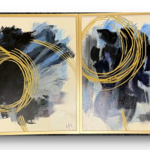 Midnight Swirls in Gold