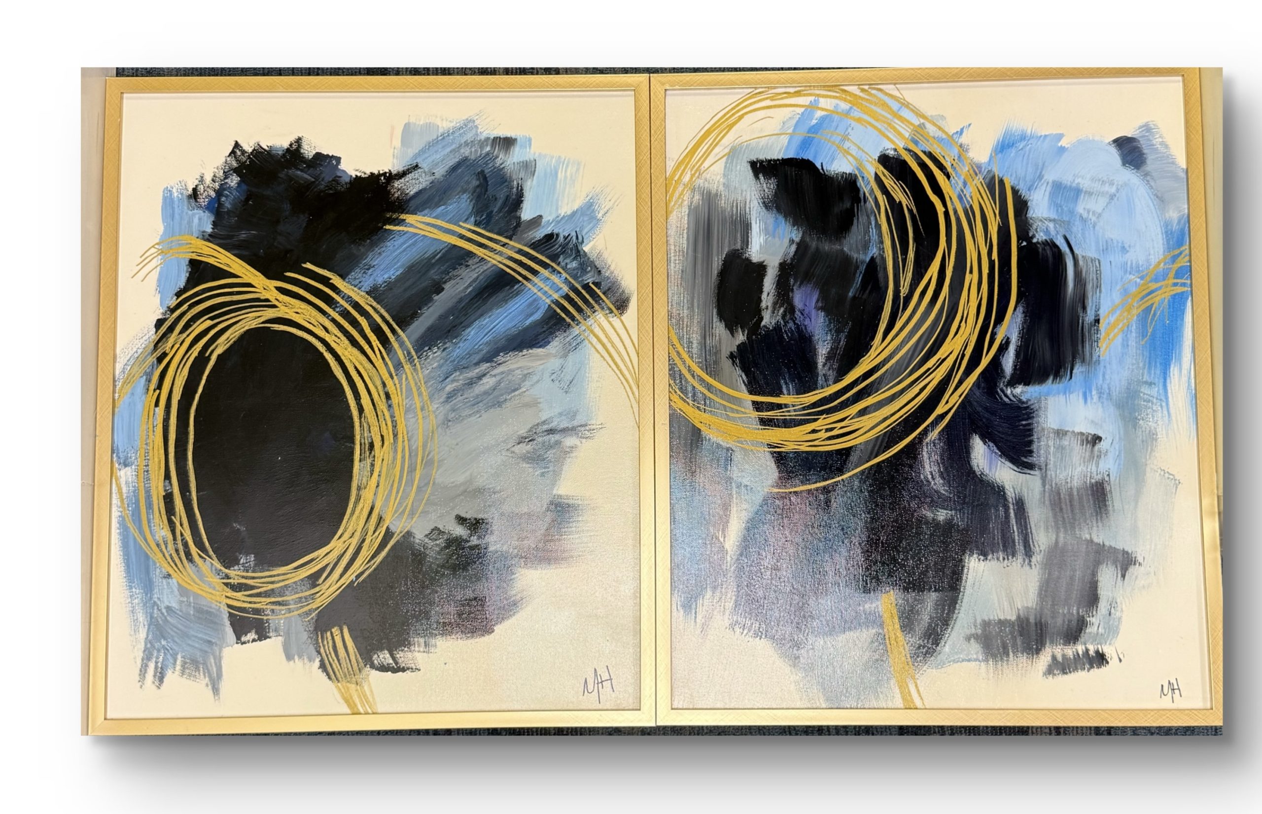 Midnight Swirls in Gold