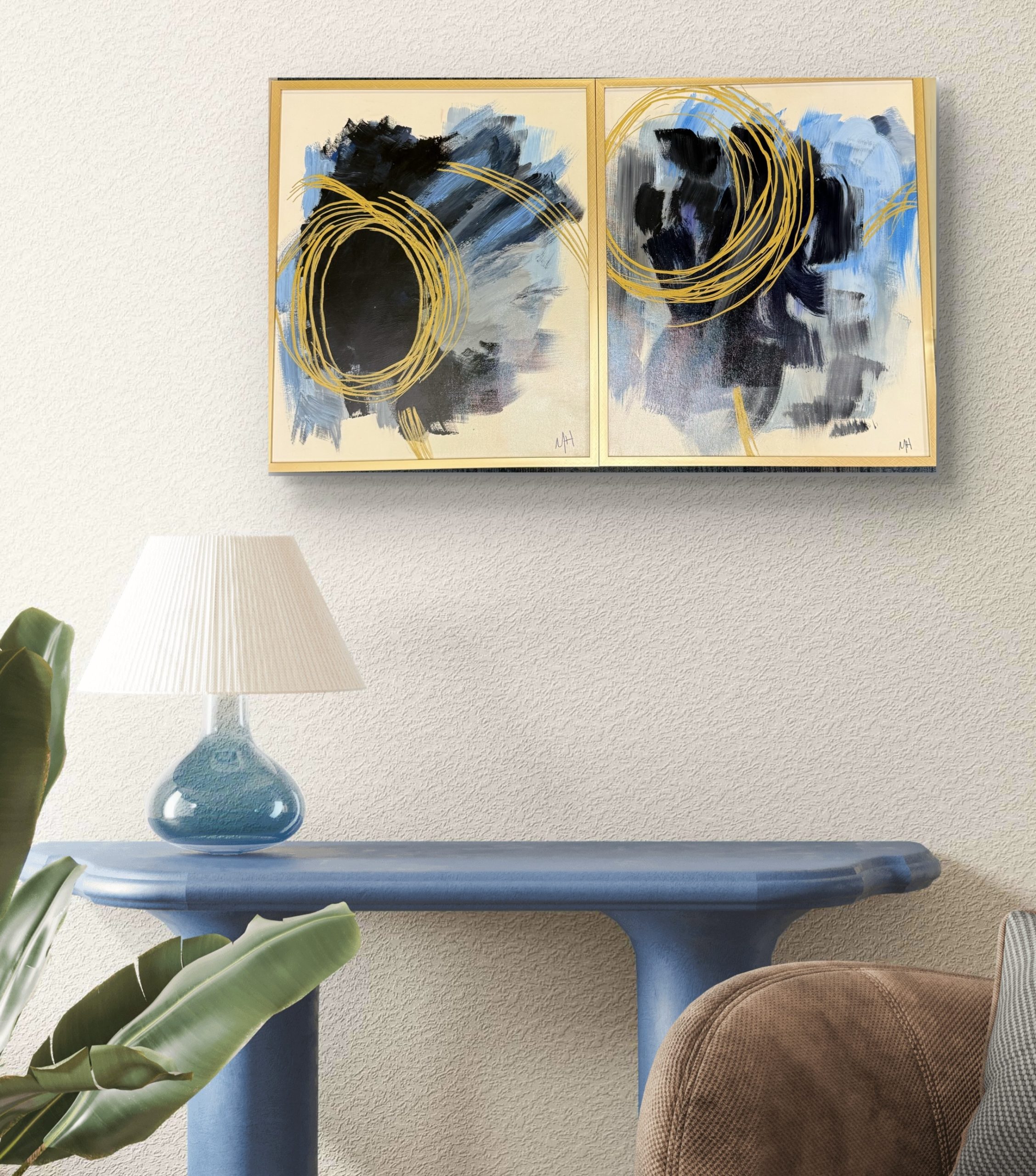 Midnight Swirls in Gold - Image 3