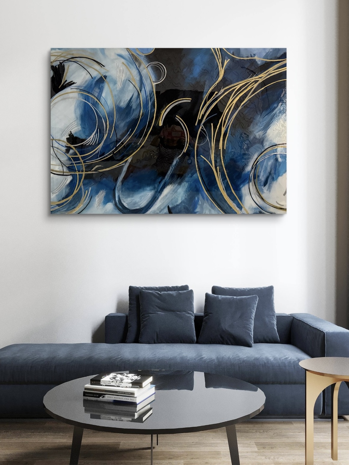 Celestial Current Print Mounted on Wood - Image 2