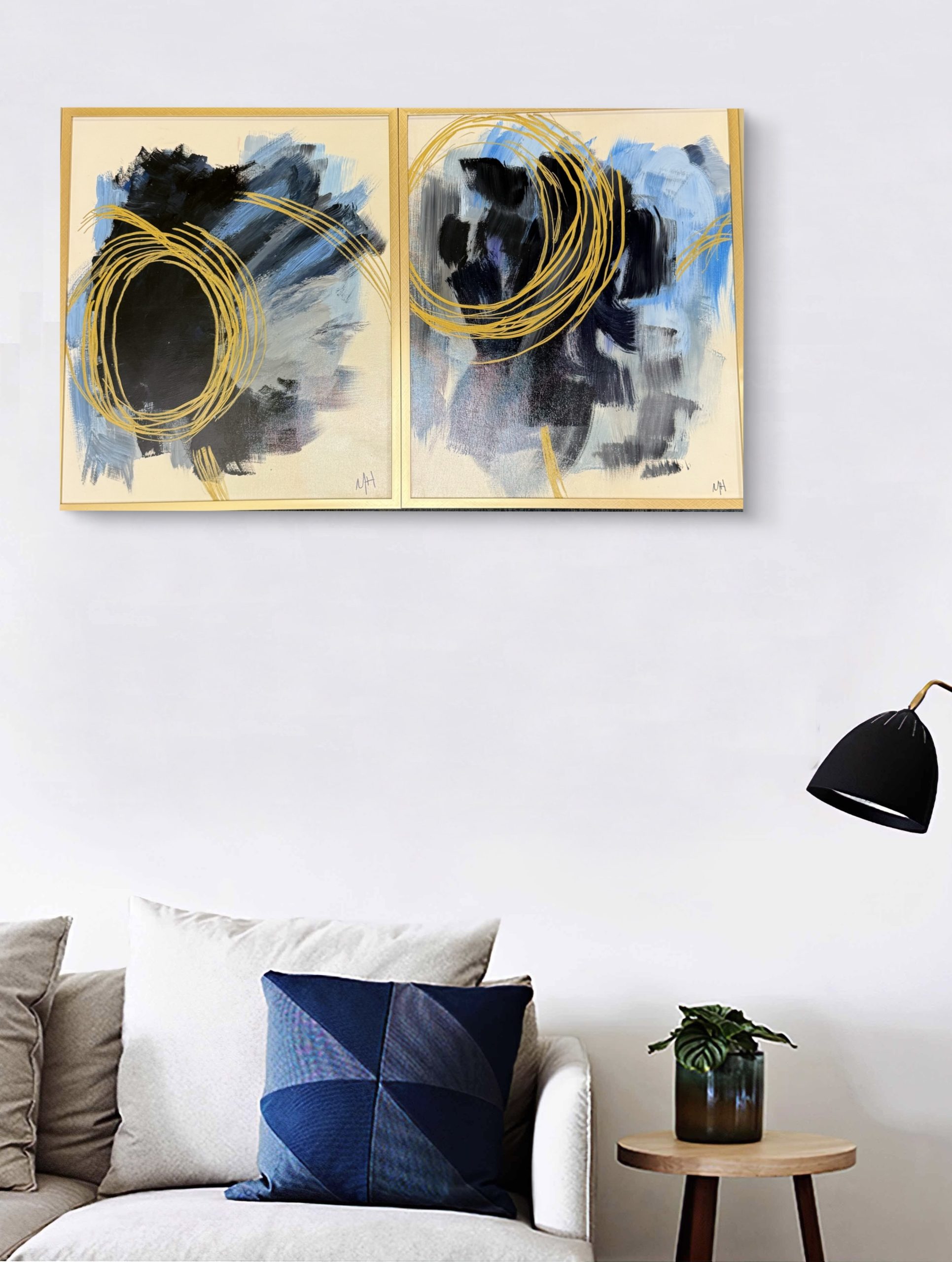 Midnight Swirls in Gold - Image 4