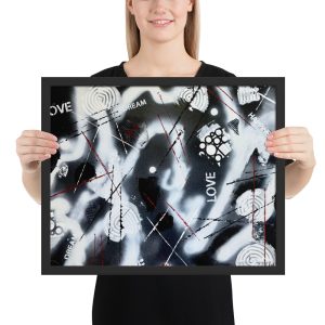 Graffitied Framed poster